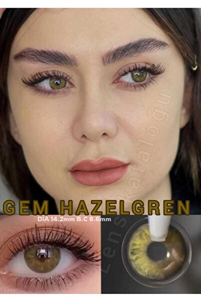 Eyeshop GÖZ LENSİ GEM HAZELGREEN YEŞİL TONDA (NUMARASIZ) KOZMETİK AMAÇLI Kula...