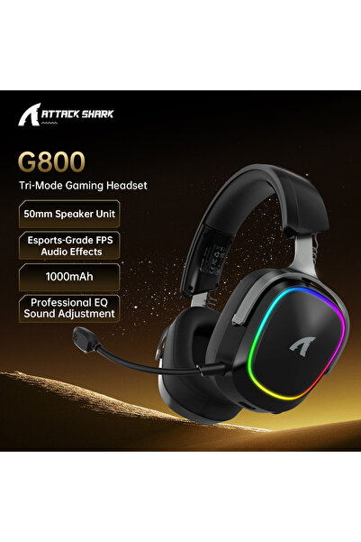Choice G800 Black Attack Shark G800 2.4G Wireless Gaming Headset,Bluetooth 5....