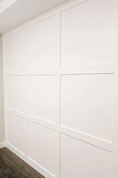 yhfoto Beyaz Duvar Çıtası 1 Paket (100 ADET) 25 × 4 Cm Dekoratif Şerit Duvar Çıtası Boyanabilir Mdf