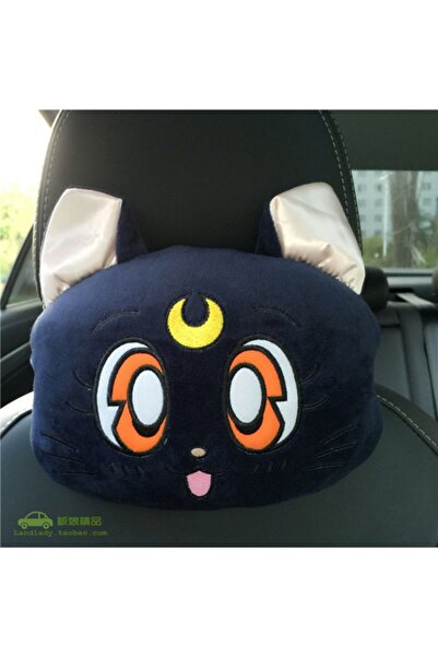 Choice5 1 Headrest Pillow Cute Lucy Cat Anime Plush Car Headrest Pillow Neck ...