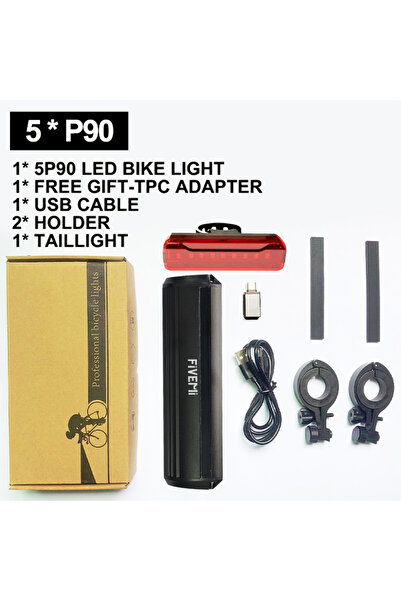 Choice 5P90 And Taillight Fivemi Bicycle Light Front 10000mAh Bike Light Powe...