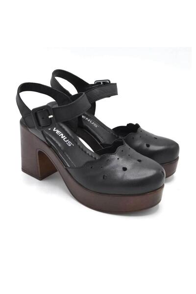 Venüs 2217001Y Women's Genuine Leather Apartment Heel Platform Shoes