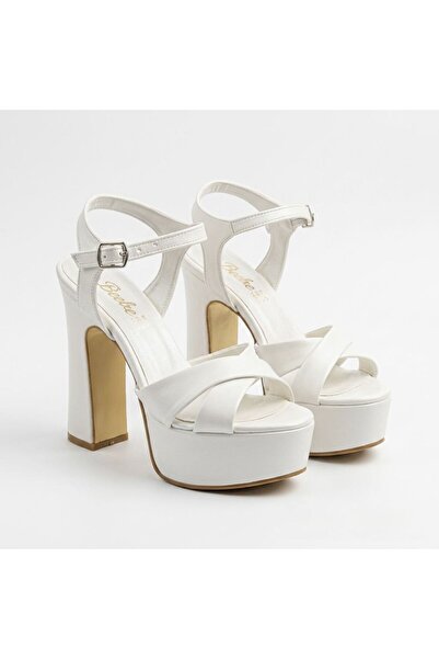 Generic Brand Kriste Bell Double Platform Satin Material Women's Platform Hee...