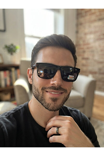 BluePepper Serla Black Polarized Sunglasses Wayfarer Model Black Glass Colored
