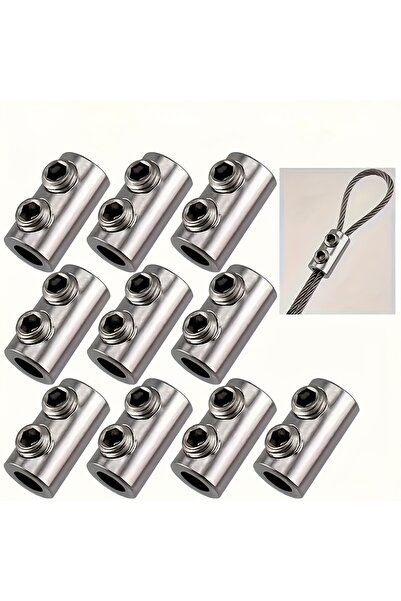 Choice 20 Sets of Stainless Steel Wire Rope Clamps, Adjustable Self-Locking F...