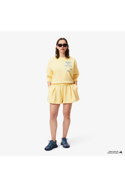 Lacoste Kadın Sarı Modal Karışımlı Şort