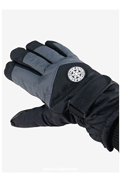 PIECE SIGNATURE Men's Inflatable Parachute Fabric Gloves with Fur Inside