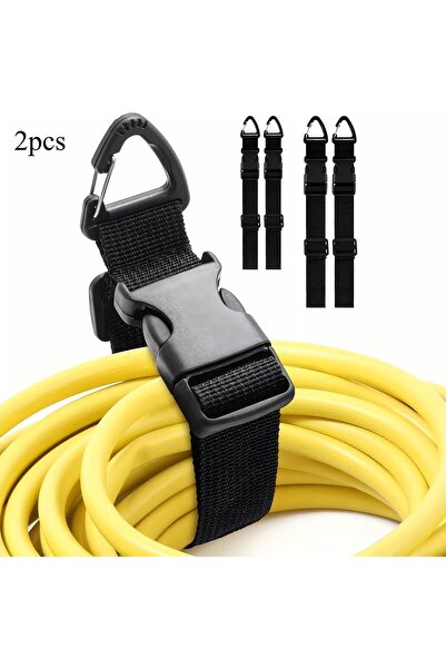 Choice 2PCS 45cm Black Adjustable Extension Cord Organizer with 3-Axis Buckle...
