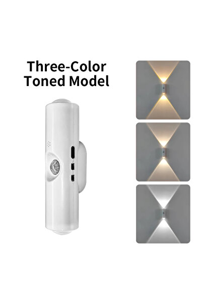 Choice 3 color 1pcs LED Night Lights Double-head Sunset Wall Lamp Motion Sens...