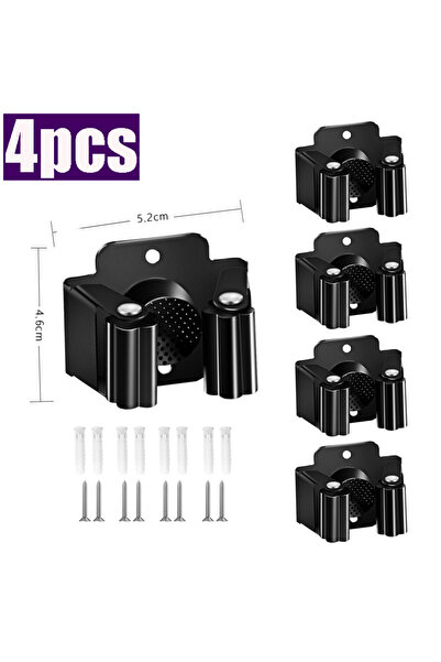 choice2 4pcs 1/8pcs Wall Mounted Mop Clips Holder Mop Organizer Rack Brush Br...