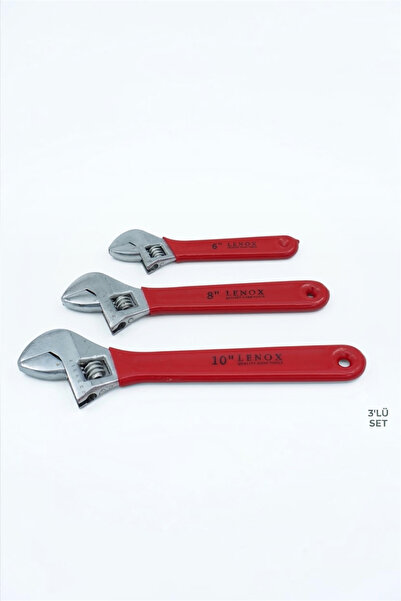 Lenox Tools Adjustable Wrench Set 3-Piece 6 8 10 Inch Spanner Set