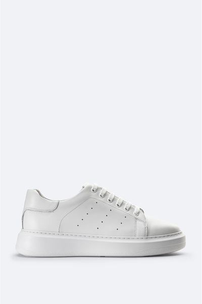 Avva Men's White 100% Leather Flexible Sole Casual Shoes B008000