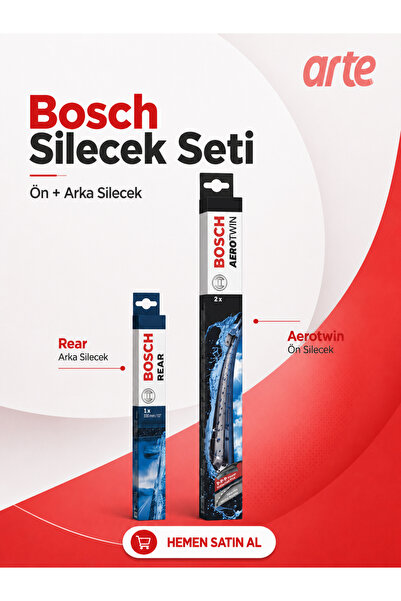 Bosch Volkswagen Polo Ön Ve Arka Silecek Takımı 2017-2025 Uyumlu | Aerotwin S...