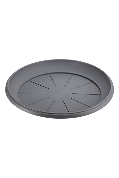 BAMI NETWORK Farfurie ghiveci flori plastic antracit 34x4.8cm