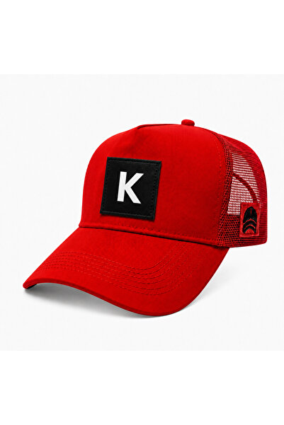 all hats قبعة بيسبول شبكية مزينة بحرف K