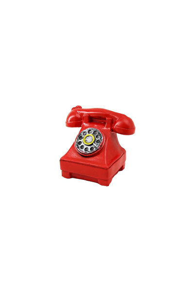 Go İthalat ANKESÖRLÜ TELEFON VİNTAGE DEKORATİF BİBLO 12X7.5CM REÇİNE (5263)
