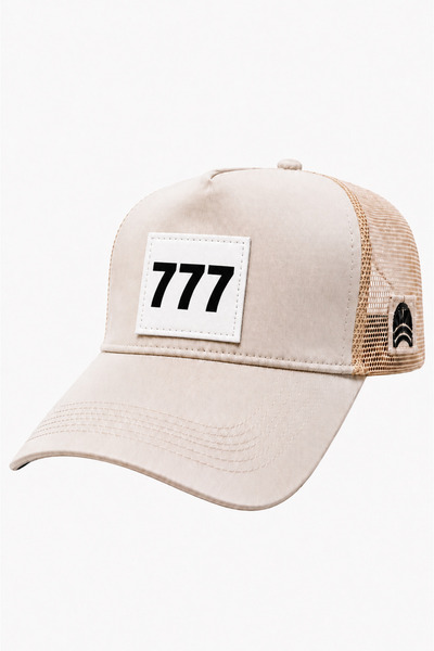 all hats 777 Patch Detailed Mesh Trucker Baseball Cap