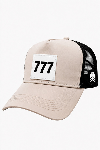 all hats 777 Patch Detailed Mesh Trucker Baseball Cap