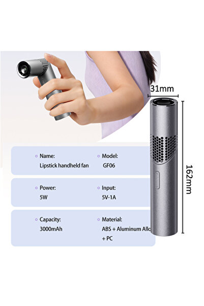 Choice1 TS82-GF06-GR Foldable Handheld Small Fan Outdoor Mini High-Speed with...