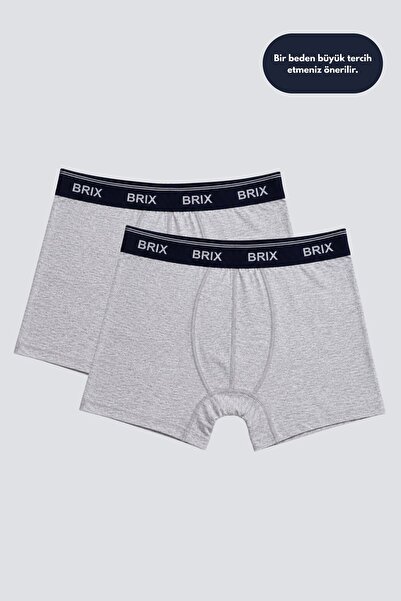 Brix Men's 2-Pack Boxer Gray Melange