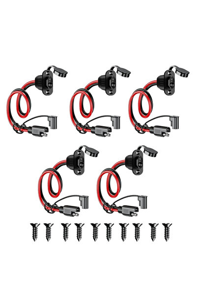 Choice 5pcs SAE Quick Connector Harness, 18AWG SAE Adapter Male Plug to Femal...