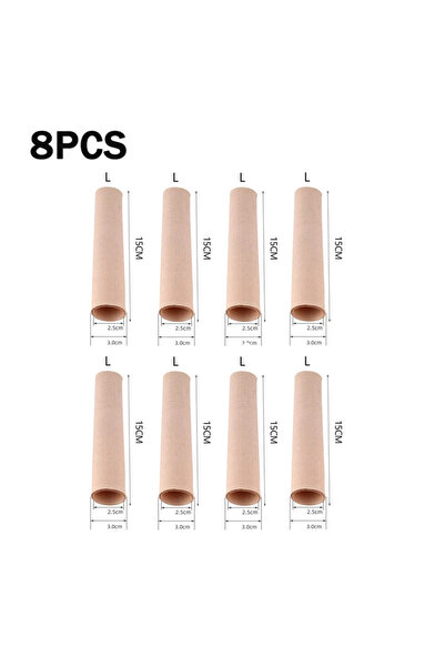 Choice7 L-8PCS 1-8pcs Silicone Cover Cut Fabric Toe Separator Spacer Tube Sle...