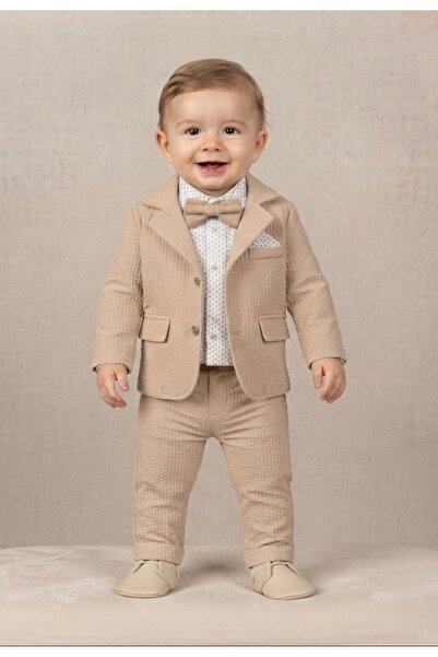 Efemkids طقم أطفال من قماش الوافل 3 أشهر-6 أشهر-9 أشهر-12 شهرًا طقم أطفال من ...