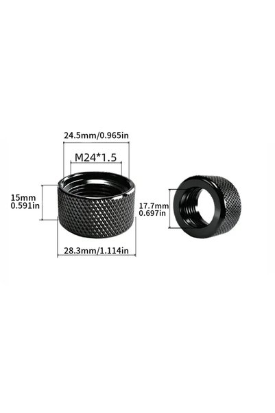 Choice 1pcs Black 28.3 1pcs Aluminum Fastener Tightening Nut 17mm Ball Head U...