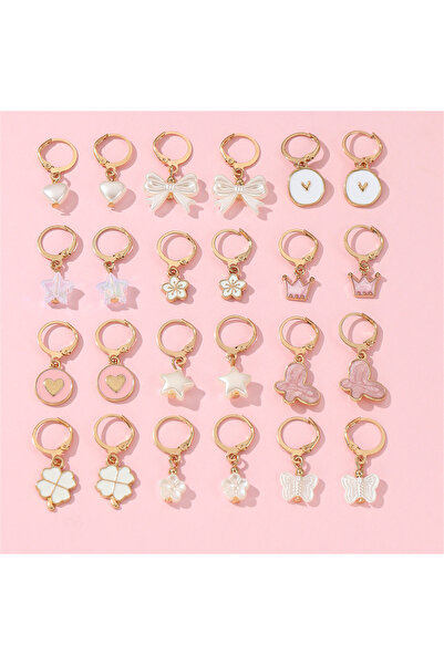 Choice4 YSE299-1 24pcs/Set Earring set new butterfly love flower resin pendan...