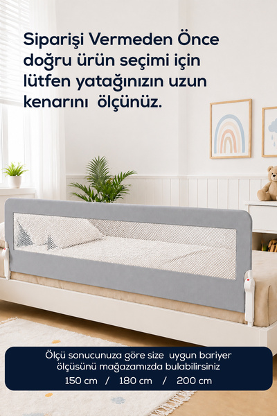 Wumboo 180X 66 Bed Barrier - Child Bed Barrier, Bed Rail, Bed Barrier with Retractable Mechanism