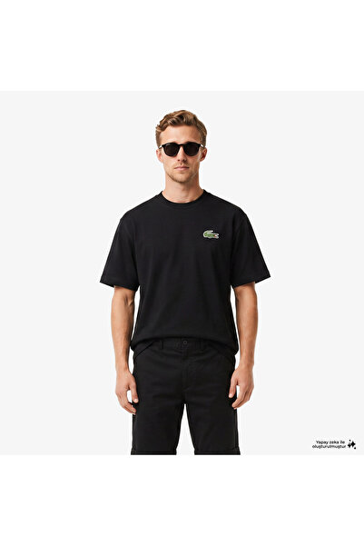 Lacoste Loose Fit Erkek Siyah T-Shirt