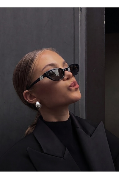 Koi Eyewear Gigi Siyah Silver Edition Vintage Kadın Cat Eye Gözlük