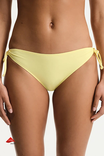Penti Partea inferioară a bikini-ului cu inel galben și talie joasă