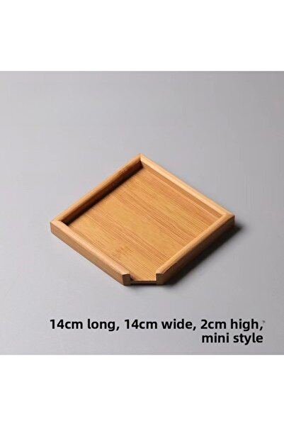 Choice 14x14x2cm 1Pc Square Tea Set Tray Blackwood Chinese Style Bamboo Tea B...
