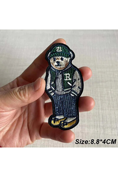 Choice Iron on Patch-Green Cartoon Teddy Bear Sequence Iron On Patches,kids E...