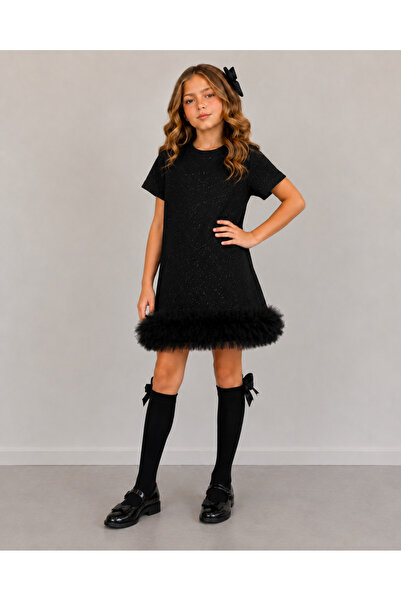 KOKOŞ BEBEK Glittery Fabric Girls' Dress - Ages 4/11 - 31759