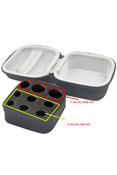 Choice1 3ml and 10ml 1pc Handheld Peptide Case Insulin Vial Holder 9 Slots fo...