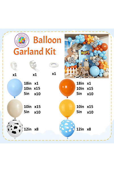 Choice As Picture 121Pcs Western Balloon Arch Kit 121pcs Retro Burnt Orange P...