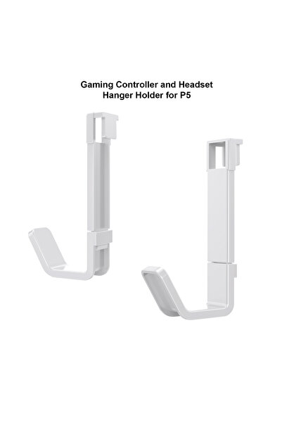 Choice WHITE JYS-P5180 Controller & Headset Wall Mount for PS5/PS5 Slim (2-Pa...