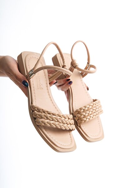 ARTI ARTI AYAKKABI Mi̇a026-1514 Daily Women's Nud Beige Vacation Sandals