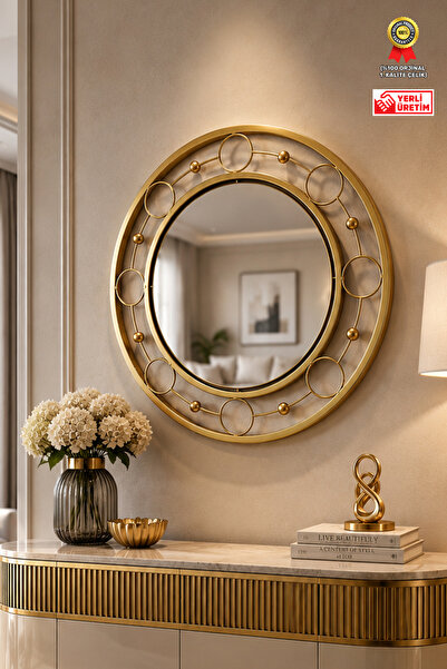 Wallover Design Özel Tasarım Halkalı Metal Ayna - Luxera Exclusive Series 62x...