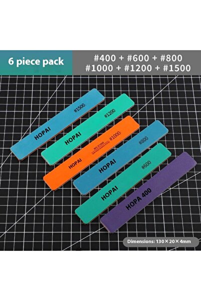 Choice6 مجموعة من 6 قطع من أعواد الصنفرة شبه الصلبة MS-E400-1500، قضيب تلميع ...