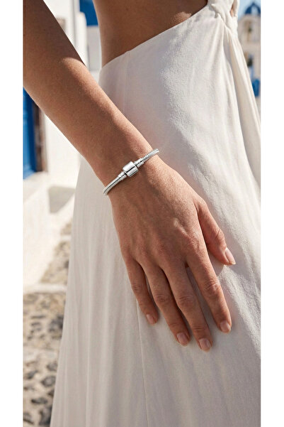 Lavista Silver Düz Silindir Gümüş Bileklik