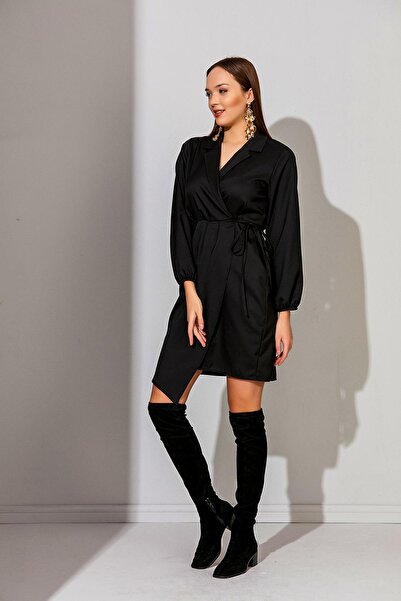 ALEXANDERGARDI Double Breasted Dress, Black (B21-40302)