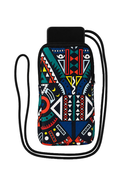 Wallery Bags Desenli Askılı Telefon Çantası – Cüzdan & Boyun Çantası