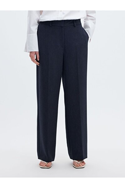 SELECTED Pantaloni largi din amestec de viscoză