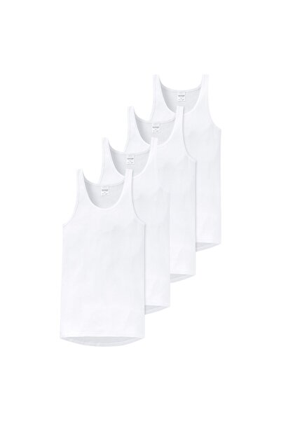 Schiesser Unterhemd 4er Pack - Original Doppelripp, Sport-Jacke, ärmellos
