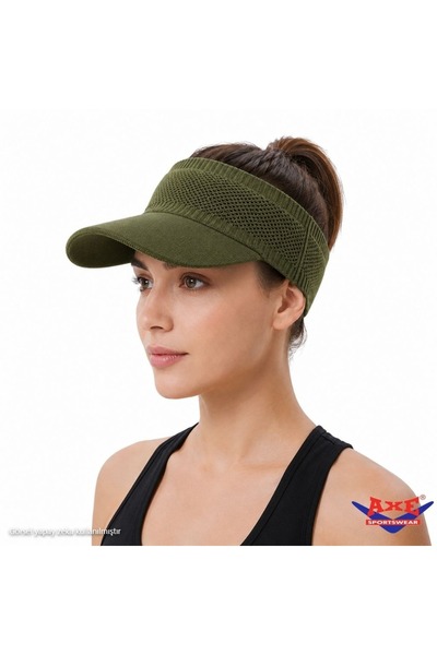 AXE SPORTSWEAR Pălărie cu vizor flexibil verde armată, cu protecție solară UV...