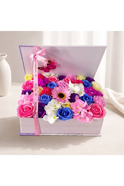 velve Aranjament floral Book,trandafiri,floarea soarelui,hortensie,garoafe de...