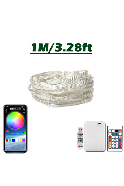 Choice 1m Bluetooth RGBIC LED String with Battery Operated Dreamcolor Smart F...